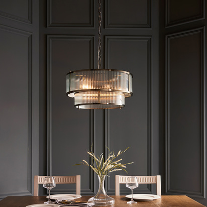 Taormina 5 Pendant Light Antique Brass