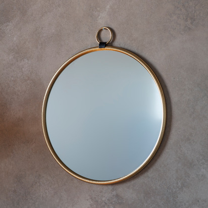 Hollingworth Gold Round Mirror 610x700mm  - Large