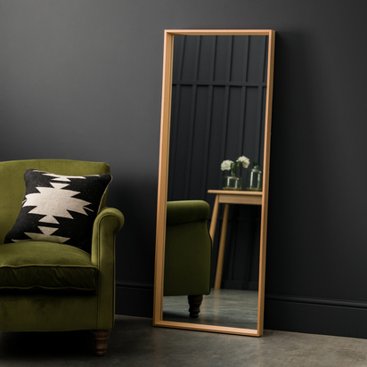 Ashstone Mirror Long Oak 530x1425mm  - Full Length