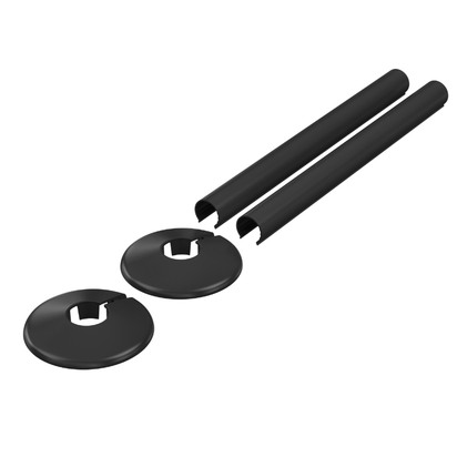 Toasty Retrofit 18mm Radiator Pipe Covers & Shrouds - Black