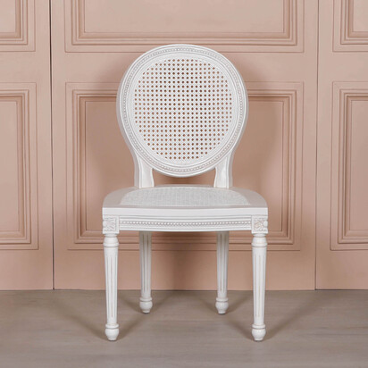 Off White Chateau Rattan Dining Chair