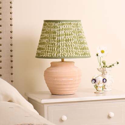 Smaller Ambrose Table Lamp in Natural Terracotta