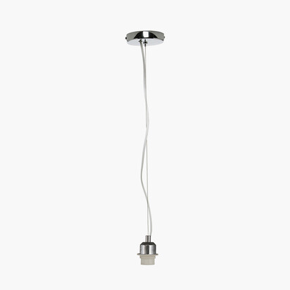 Chrome Contemporary Electrified E27 Ceiling Fitting