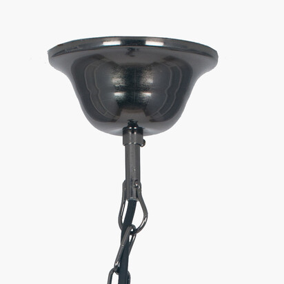 Black Chrome Traditional Electrified B22 Ceiling Fitting