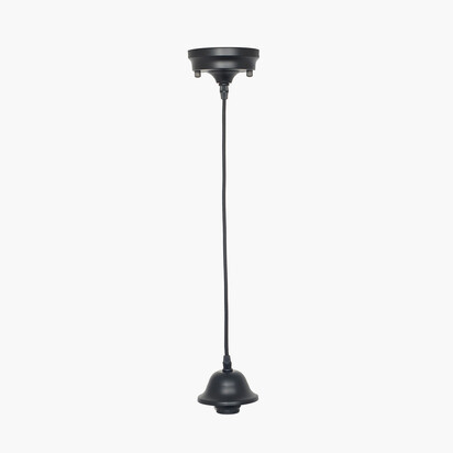 Black Retro Electrified E27 Ceiling Fitting