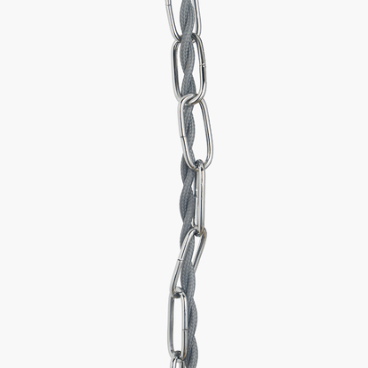 Chrome Electrified E27 Ceiling Fitting
