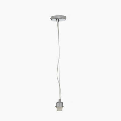 Brushed Chrome Electrified E27 Ceiling Fitting