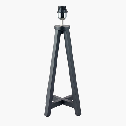 Whitby Matt Black Wood Tapered 4 Post Table Lamp Base