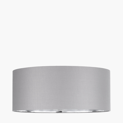 Elin 55cm Steel Grey Poly Cotton and Silver Lining Non Elec Pendant