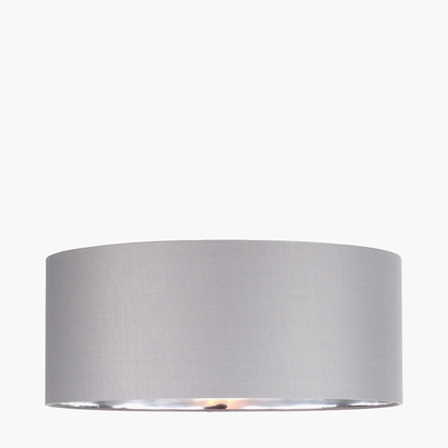 Elin 55cm Steel Grey Poly Cotton and Silver Lining Non Elec Pendant