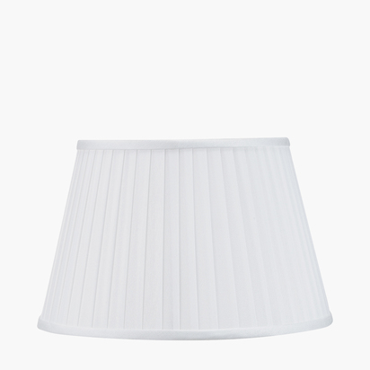 Lyndon 30cm Ivory Silk Mix Knife Pleat Tapered Lampshade
