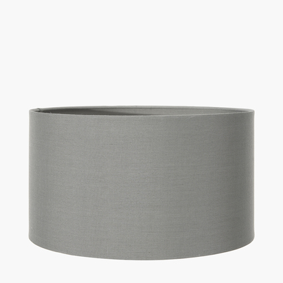 Harry 25cm Steel Grey Cotton Mix Cylinder Lampshade