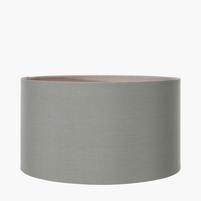 Harry 25cm Steel Grey Cotton Mix Cylinder Lampshade