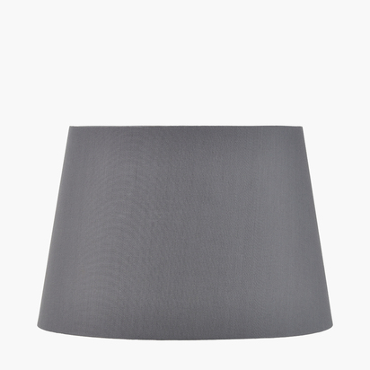 Adelaide 20cm Steel Grey Tapered Cotton Mix Lampshade