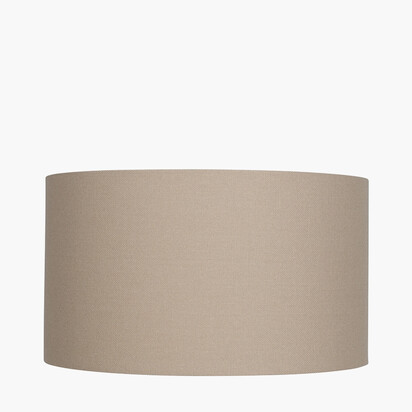 Henry 30cm Taupe Handloom Cylinder Lampshade