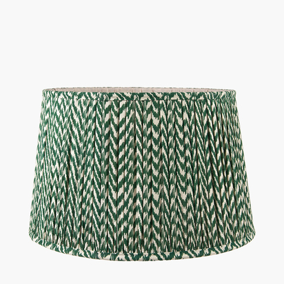 Vienna 50cm Forest Green Chevron Mushroom Pleat Lampshade