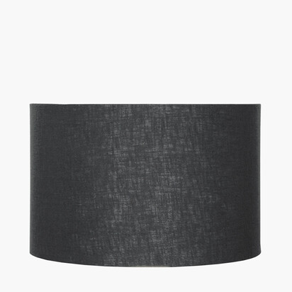 Lino 25cm Black Self Lined Linen Cylinder Lampshade
