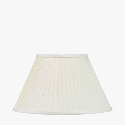 Bacall 45cm Almond Silk Knife Pleat Empire Lampshade