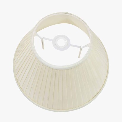 Bacall 45cm Almond Silk Knife Pleat Empire Lampshade