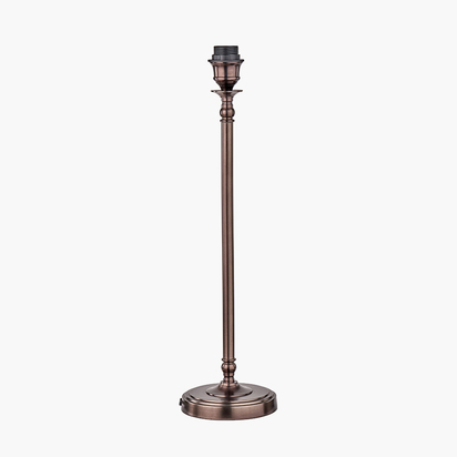 Piero Antique Bronze Metal Candlestick Table Lamp Base