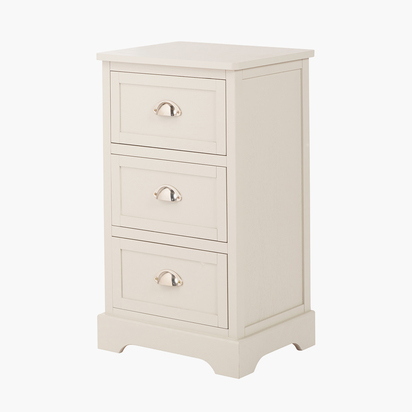 Croft Linen Pine Wood 3 Drawer Unit