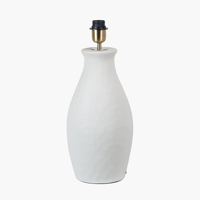 Eirene White Textured Stoneware Table Lamp Base