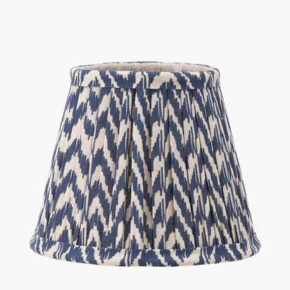 Vienna 16cm Blue Chevron Mushroom Pleat Lampshade
