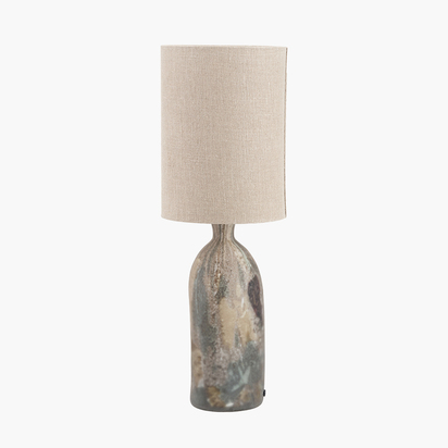 Palmino Brown Tall Organic Glass Bottle Table Lamp