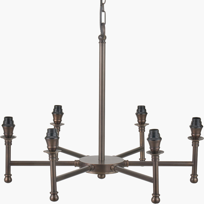 Piero Antique Bronze Metal 6 Arm Pendant