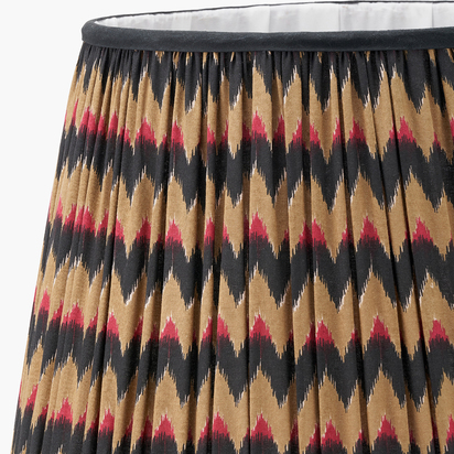 Athira 40cm Multi Chevron Design Mushroom Pleat Tapered Lamp Shade