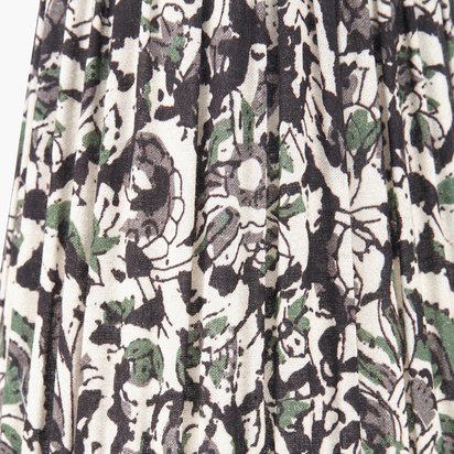 Ornella 14cm Green Floral Design Mushroom Pleat Tall Tapered Candle Clip Lampshade