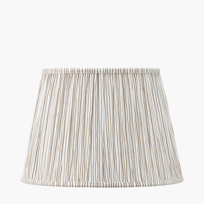 Thiago 35cm Natural Stripe Mushroom Pleat Tapered Lampshade