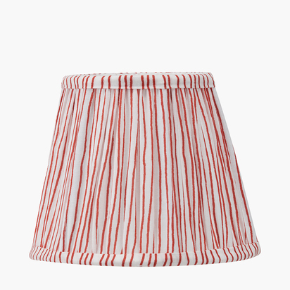 Thiago 16cm Cinnamon Stripe Mushroom Pleat Tapered Lampshade