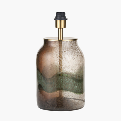 Valtellina Brown and Green Glass Table Lamp Base