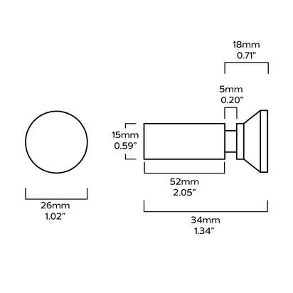 PULLMAN Circular Hook - Black - Set of 5 Hooks