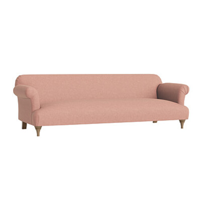 Loaf | Soufflé | Extra Large Sofa | Pink Linen | Strawberry Milkshake