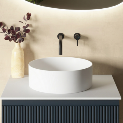 Sophia Matt White Round Countertop Basin - 355mm