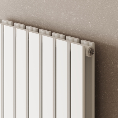 Toasty Radiance White Flat Double Panel Vertical Radiator - 1800 x 490mm