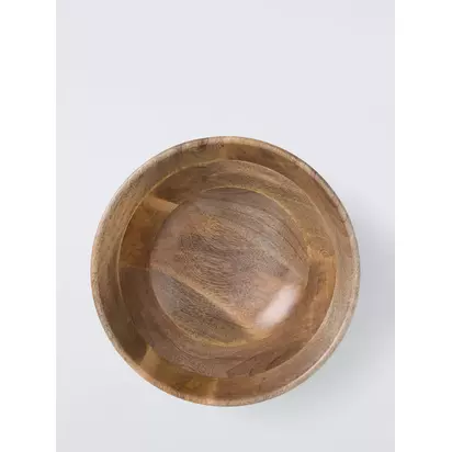 John Lewis Mango Wood Salad Bowl, 30.5cm, Natural Natural | H11.50 x W30.50 x D30.50cm