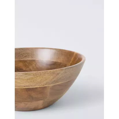 John Lewis Mango Wood Salad Bowl, 30.5cm, Natural Natural | H11.50 x W30.50 x D30.50cm