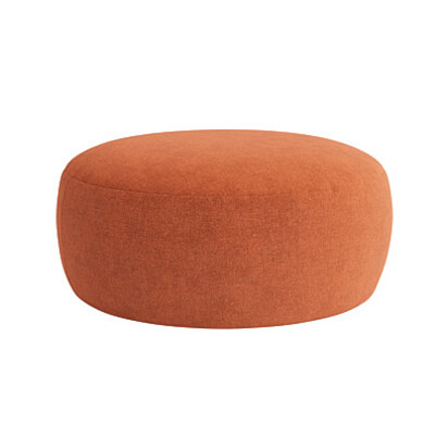 Loaf | Big Cheese | Round Footstools | Orange Chenille | Bobbing Buoy