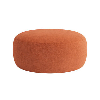 Loaf | Big Cheese | Round Footstools | Orange Chenille | Bobbing Buoy
