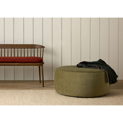 Loaf | Big Cheese | Round Footstools | Orange Chenille | Bobbing Buoy
