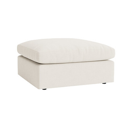 Loaf | Cuddlemuffin | Square Footstool | Neutral Chenille | Whipped Cream