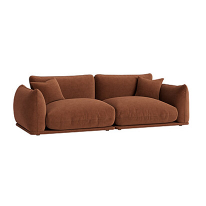 Loaf | Blockbuster | Medium Modular Sofa | Brown Chenille | School Satchel