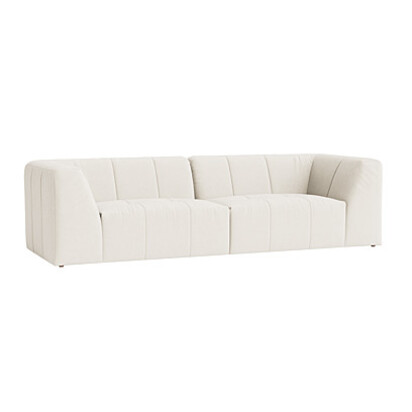 Loaf | Top of the Blocks | Medium Modular Sofa | Neutral Chenille | Whipped Cream