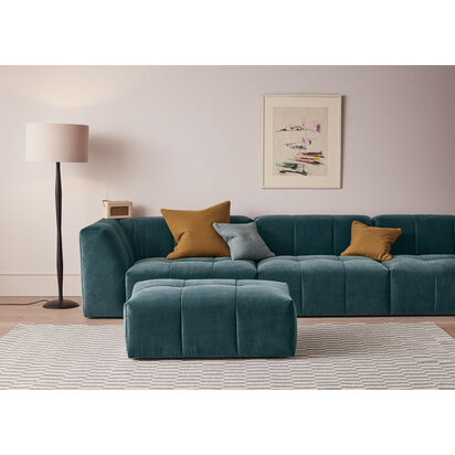 Loaf | Top of the Blocks | Square Footstool | Neutral Chenille | Whipped Cream