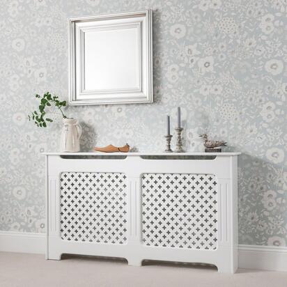 Edith Radiator Cover - White - Large