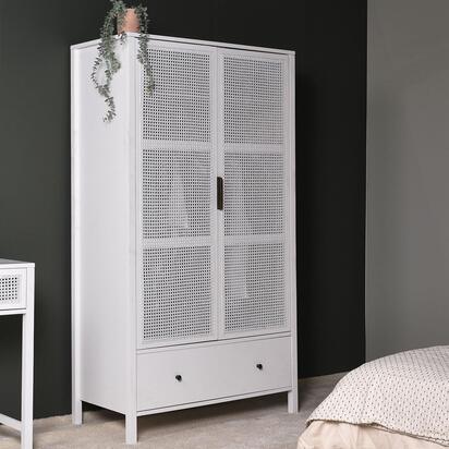Charlie Double Wardrobe - White