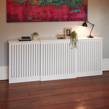 Elspeth Extendable Radiator Cover in Snow White